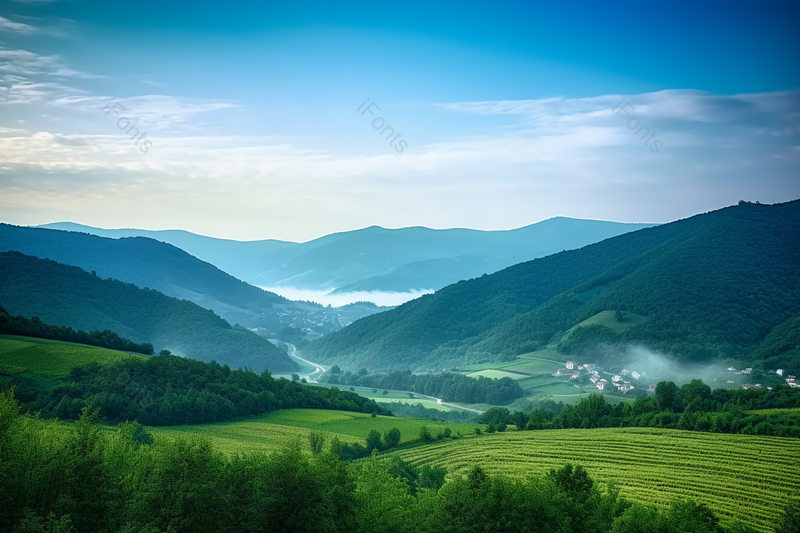 绿色春天连绵不绝的山丘大山深山摄影背景,高清,摄影图,摄影图片,图片大全,摄影图免费下载